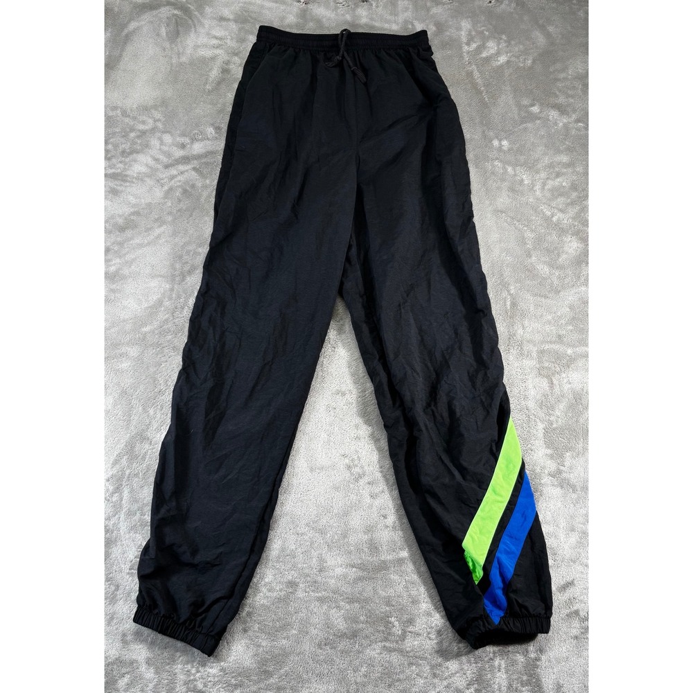 Converse Track Pants 26x32 Medium Black Vintage 90s Magic Johnson Nylon